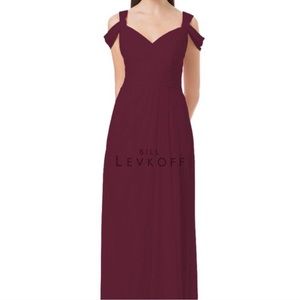 Bill Levkoff Off Shoulder Chiffon Dress Style 1201